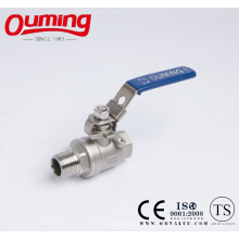 2PC Stainless Steel Ball Valve with Male Thread